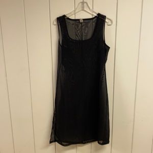 See through black nightgown